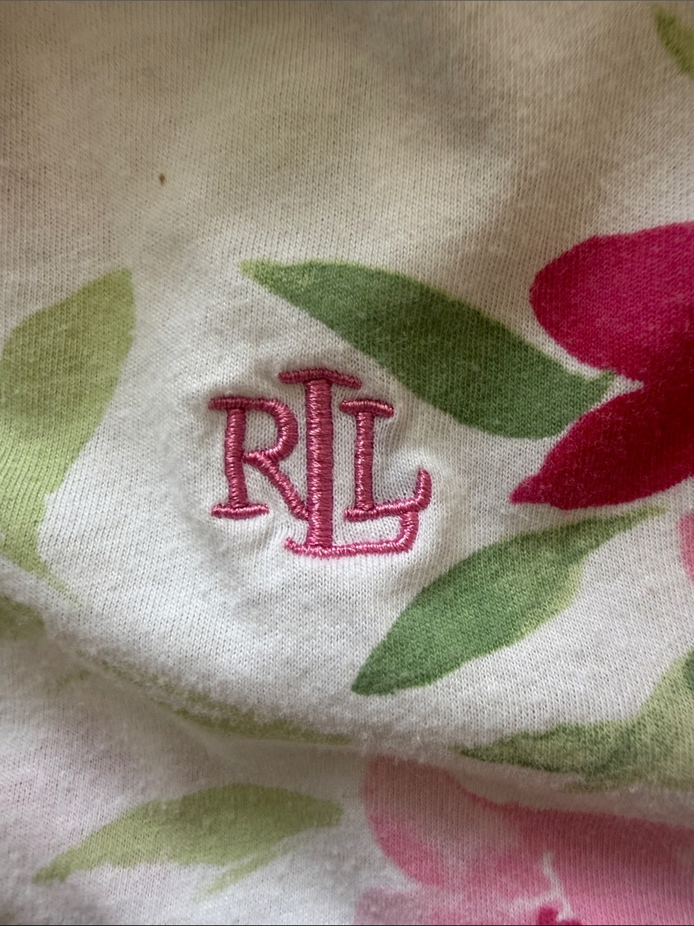Lauren Ralph Lauren White Floral Ruffle-Hem Dress in Pink, Blue & Orange - Picture 5 of 5